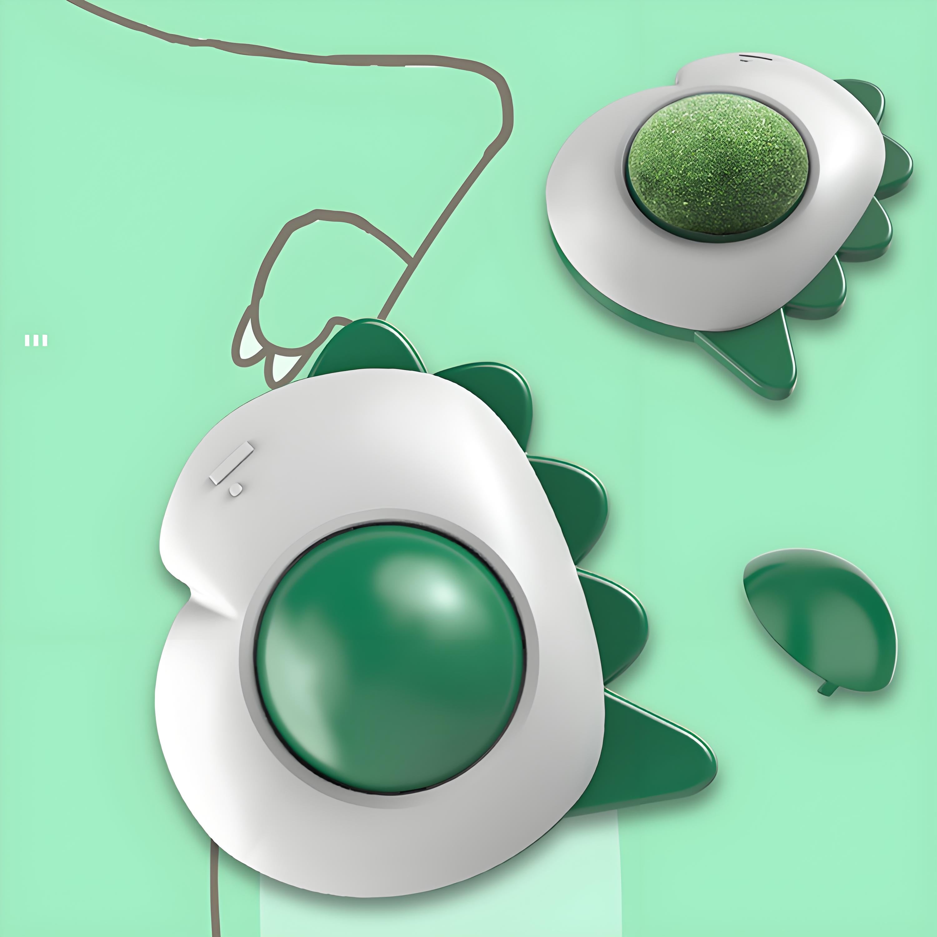 Spinning Catnip Ball for Cats, Interactive Self-Cleaning Dental Toy for Healthy Teeth