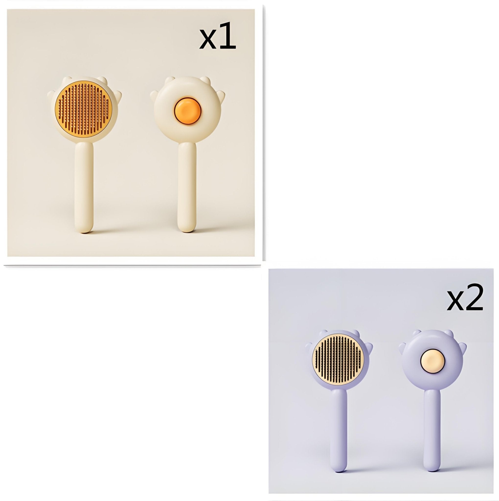 Self - Cleaning Pet Grooming Brush, Hair Remover & Massage Comb for Cats and Dogs - Bark'n'Meow - Bark'n'Meow