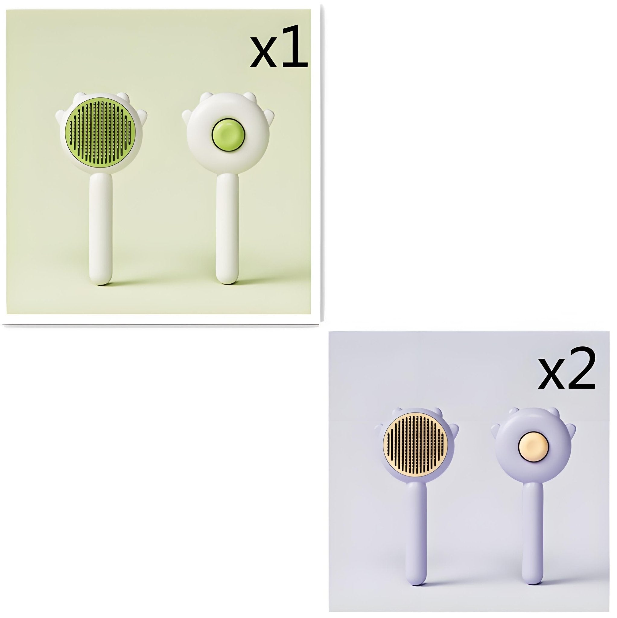 Self - Cleaning Pet Grooming Brush, Hair Remover & Massage Comb for Cats and Dogs - Bark'n'Meow - Bark'n'Meow