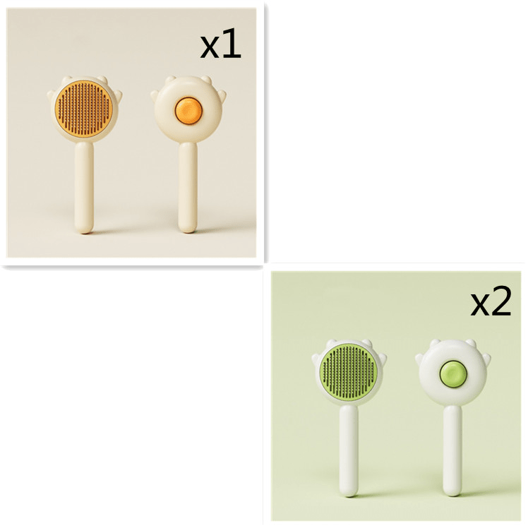 Self - Cleaning Pet Grooming Brush, Hair Remover & Massage Comb for Cats and Dogs - Bark'n'Meow - Bark'n'Meow