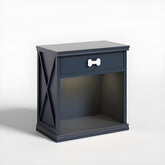 Vintage Pet Bed Furniture with LED Lights, Hidden Litter Box Cabinet & Side Table for Cats and Small Dogs - Bark'n'Meow - Bark'n'Meow 3