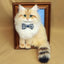 Handmade Needle Felted Cat Portrait, Personalized 3D Wool Felt Cat Memorial Gift in Frame
