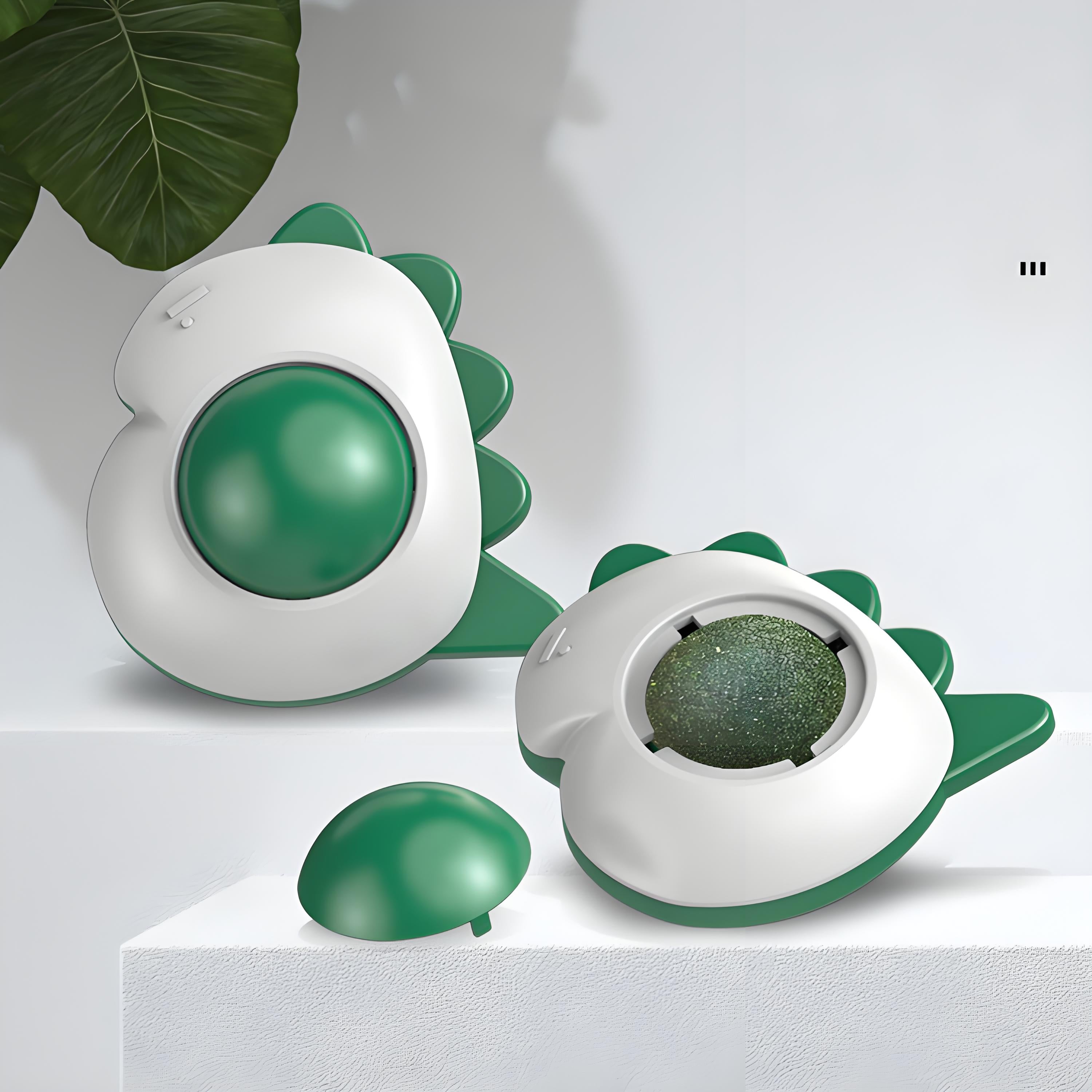 Spinning Catnip Ball for Cats, Interactive Self-Cleaning Dental Toy for Healthy Teeth