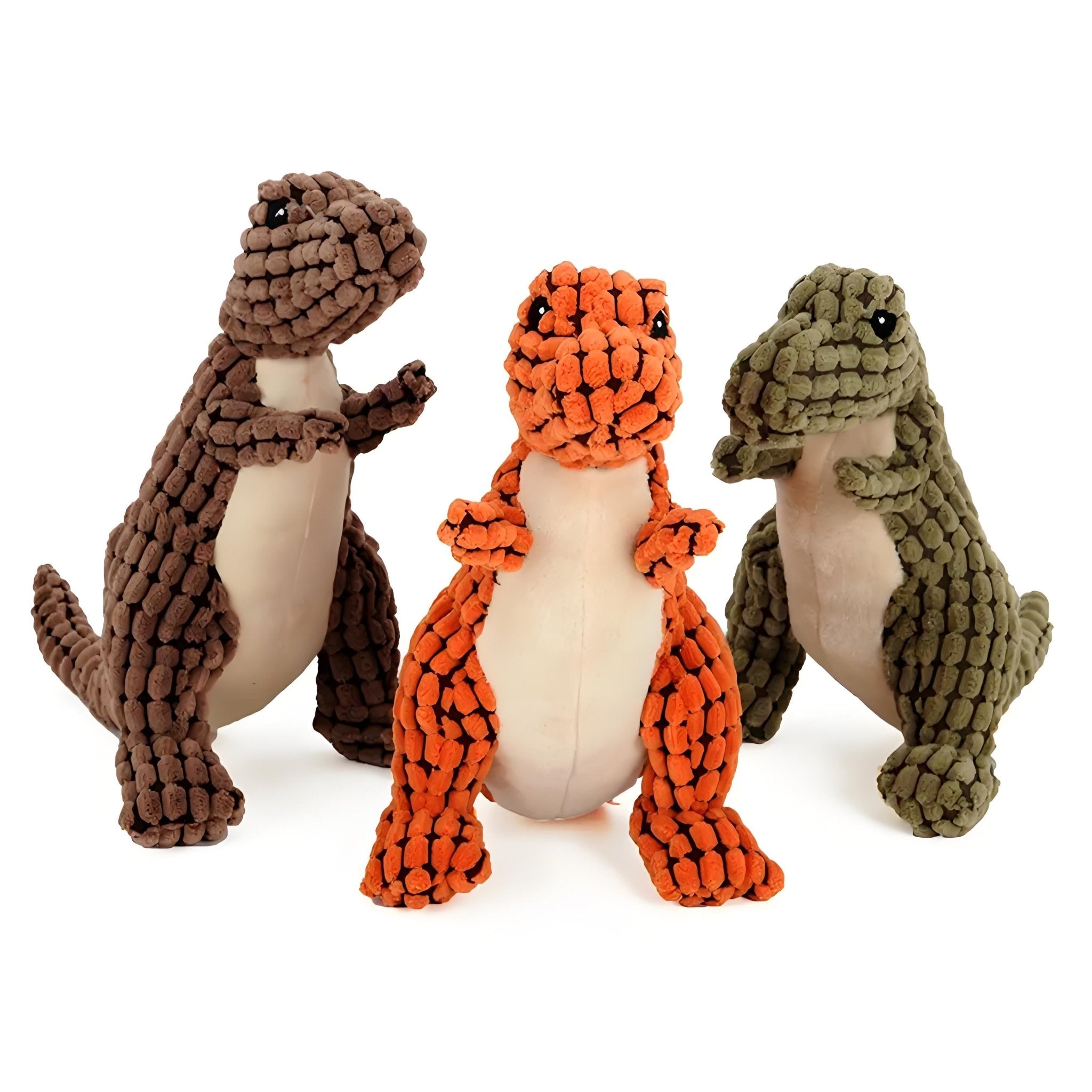 Interactive Dinosaur Dog Toy for Large Dogs, Tough Chew Plush Toy with Squeaker for Aggressive Chewers, Puppy & Chihuahua Friendly - Bark'n'Meow - Bark'n'Meow