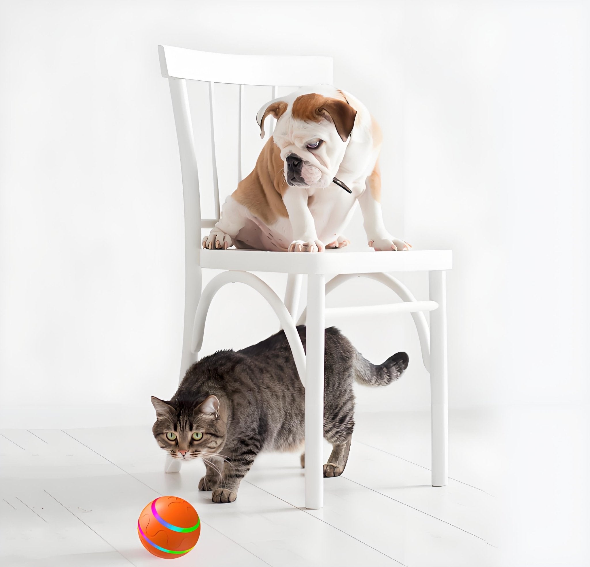 Interactive Dog Toys, Automatic Rolling Ball Toys for/Small/Medium/Large Dogs,USB Rechargeable - Bark'n'Meow - Bark'n'Meow