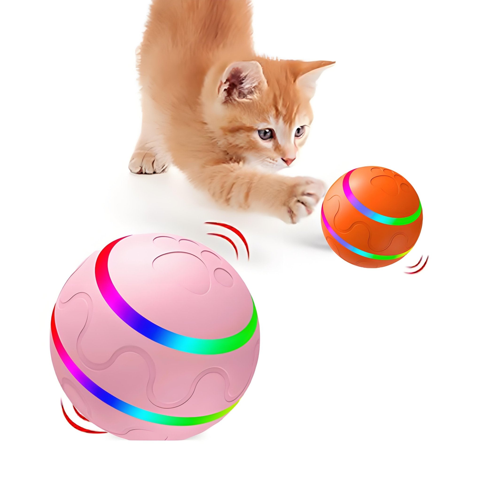 Interactive Dog Toys, Automatic Rolling Ball Toys for/Small/Medium/Large Dogs,USB Rechargeable - Bark'n'Meow - Bark'n'Meow