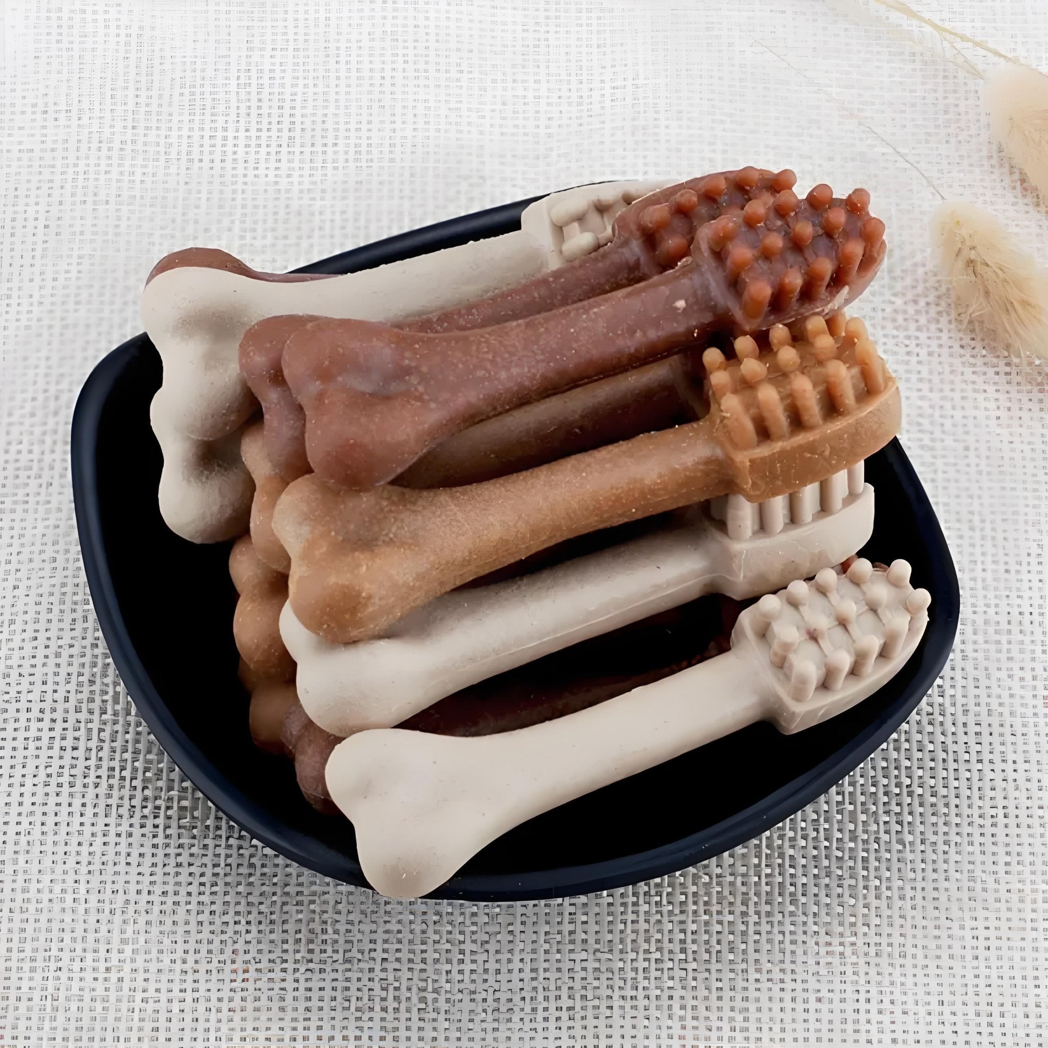 Natural Dog Dental Chews, Rawhide - Free Toothbrush Sticks for Teeth Cleaning & Fresh Breath - Bark'n'Meow - Bark'n'Meow