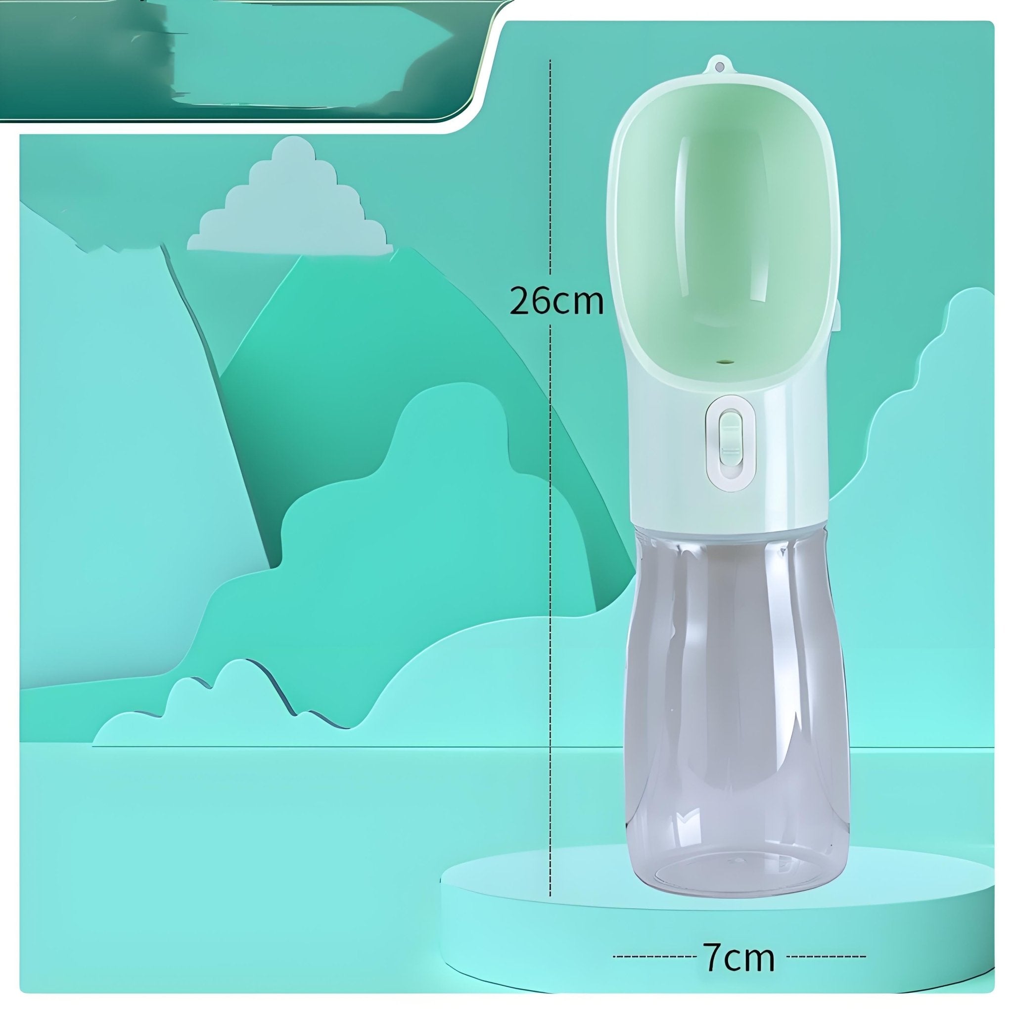 Portable Dog Water Bottle with Food Bowl, Leak - Proof Pet Travel Water Dispenser for Outdoor Hiking & Walking - Bark'n'Meow - Bark'n'Meow