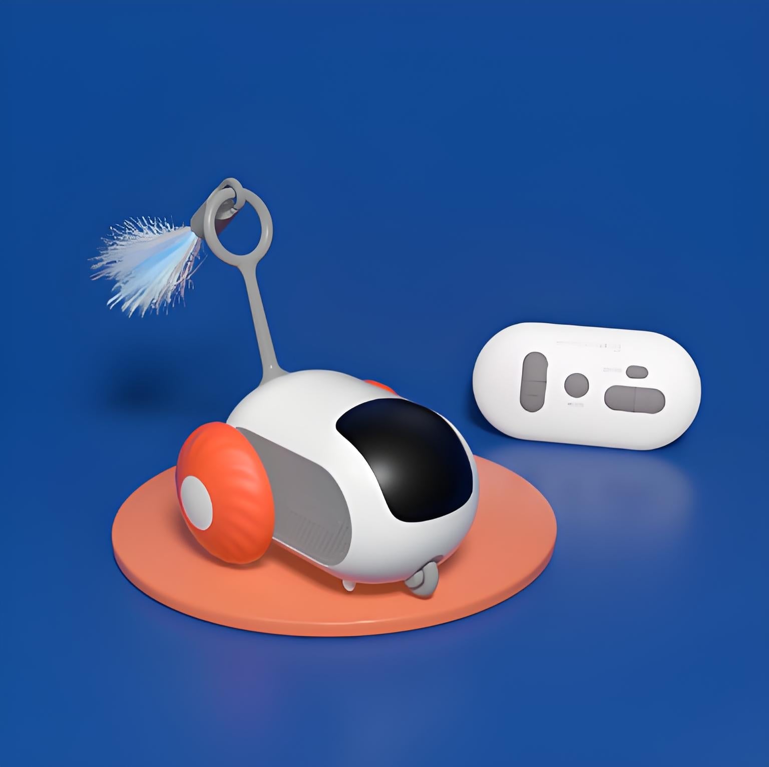 Remote Control Smart Cat Toy Car, USB Rechargeable, Self - Moving Interactive Pet Toy with Obstacle Avoidance - Bark'n'Meow - Bark'n'Meow
