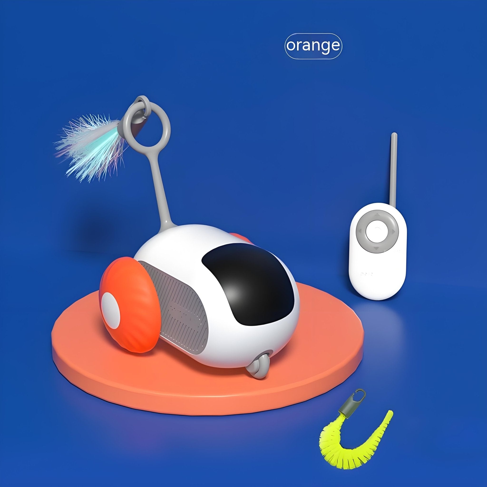 Remote Control Smart Cat Toy Car, USB Rechargeable, Self - Moving Interactive Pet Toy with Obstacle Avoidance - Bark'n'Meow - Bark'n'Meow