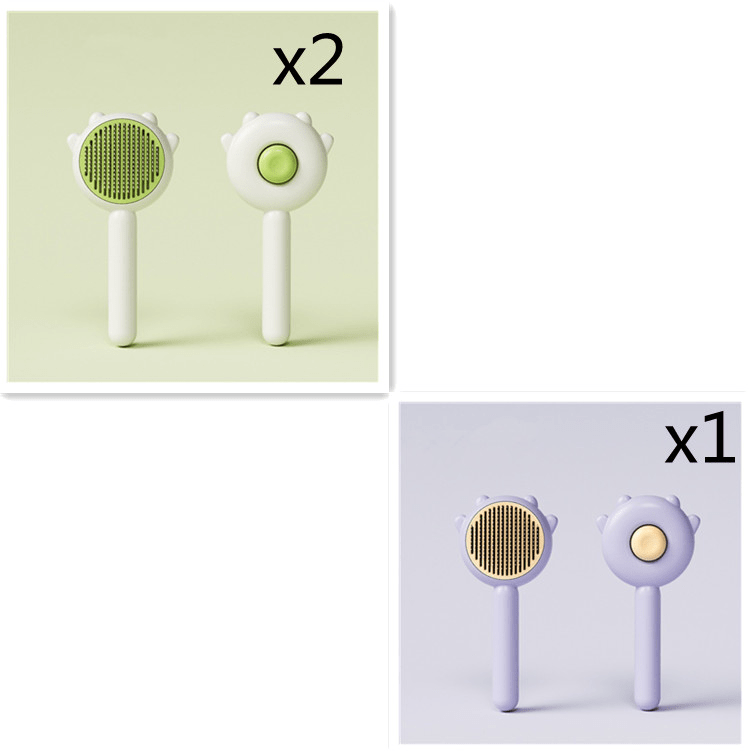 Self - Cleaning Pet Grooming Brush, Hair Remover & Massage Comb for Cats and Dogs - Bark'n'Meow - Bark'n'Meow