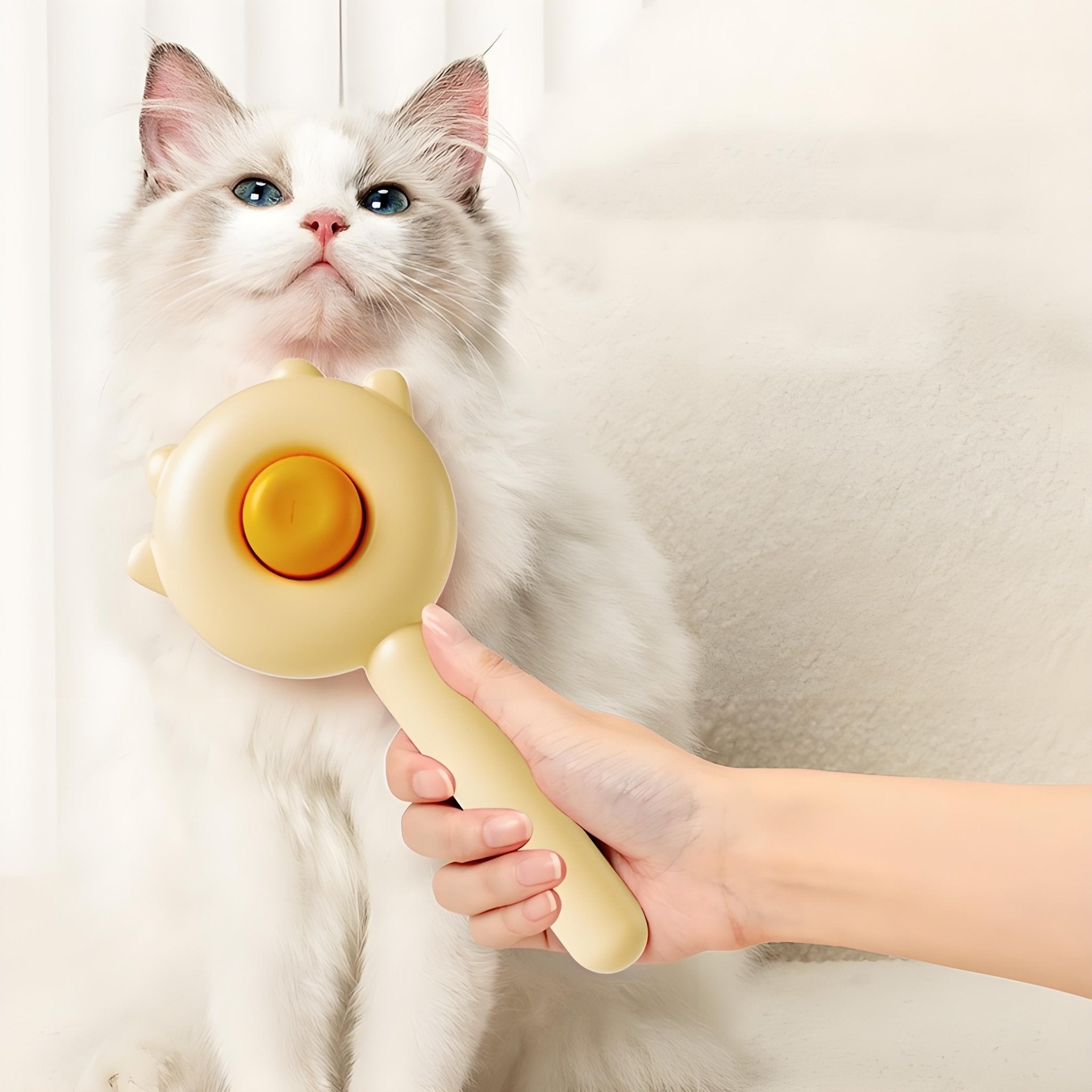 Self - Cleaning Pet Grooming Brush, Hair Remover & Massage Comb for Cats and Dogs - Bark'n'Meow - Bark'n'Meow